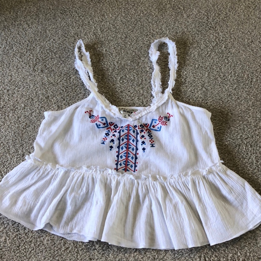 Spaghetti strap white top